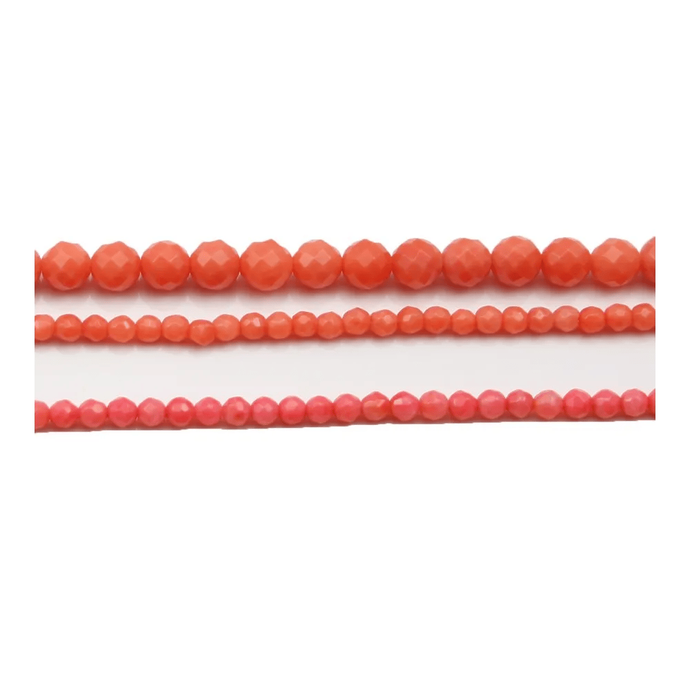 Bamboo mer teinte orange Rond Facette