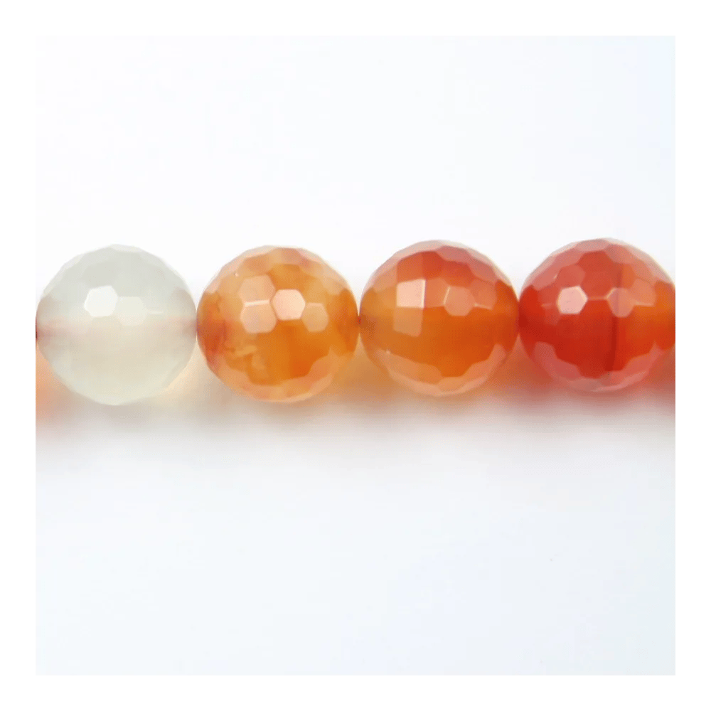 Cornaline Ronde Facette 14mm x 40cm