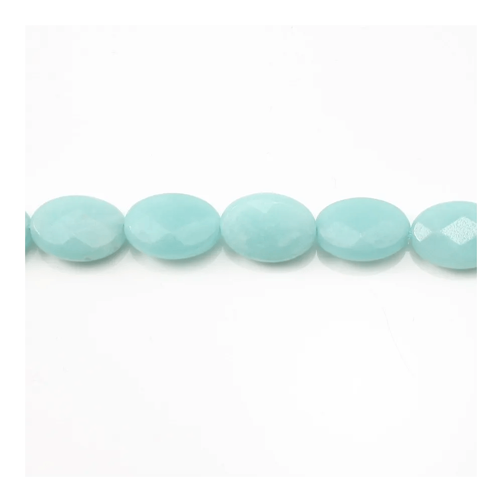 Amazonite Ovale Facette 10x14mm x 40cm