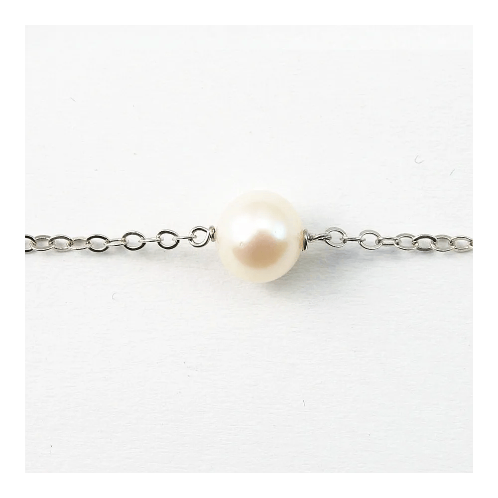 Bracelet chaîne argent 925 perle d'eau douce 