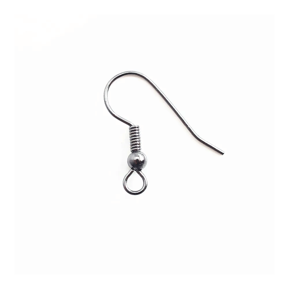 Crochets d'oreilles noir 19mm x 6pcs