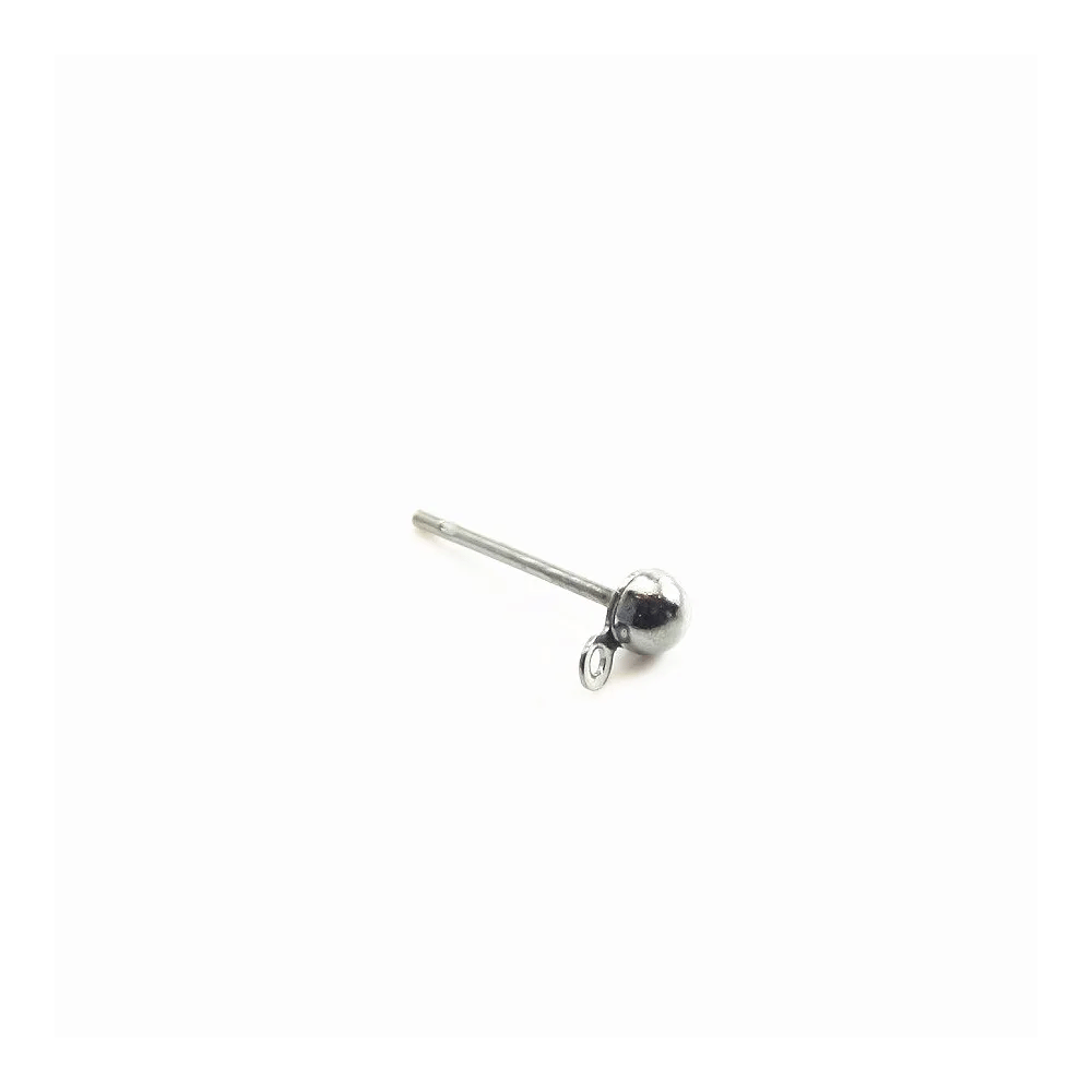 Clous d´oreilles demi-boule noir 3mm x 10pcs