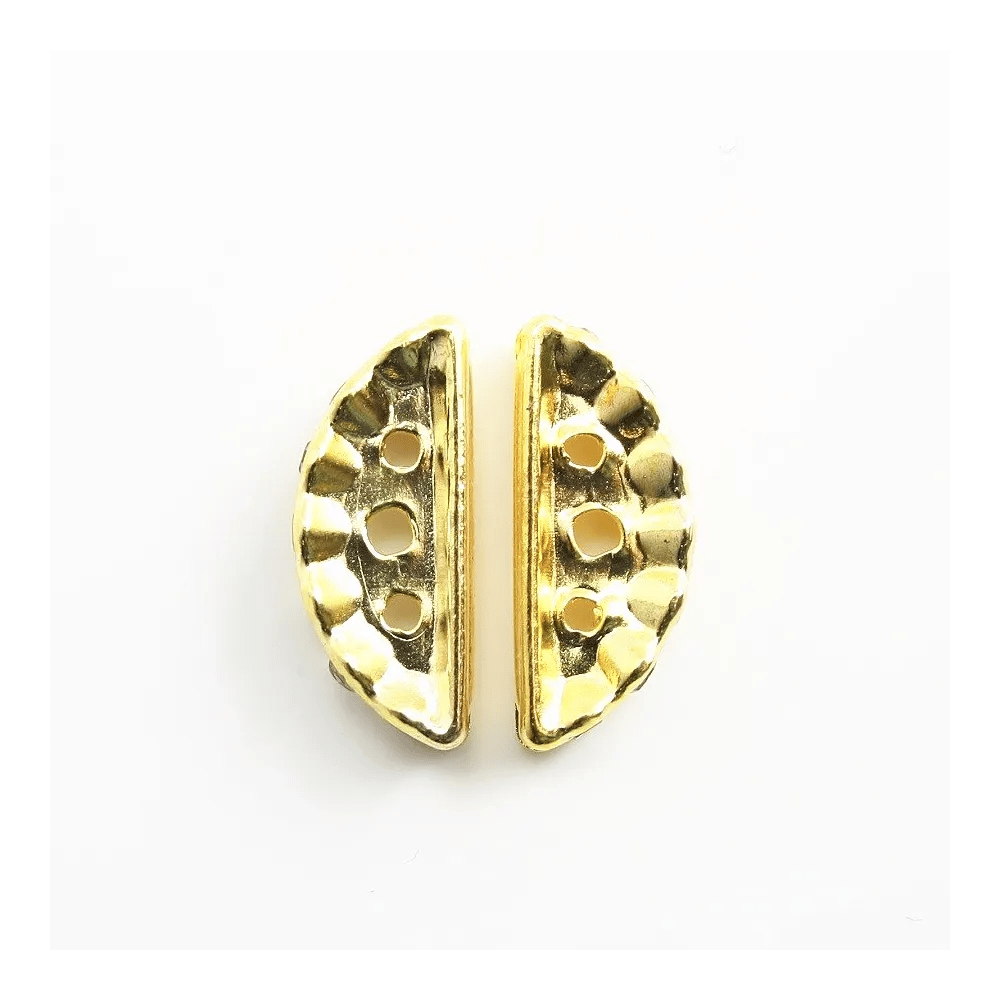 Bridge spacer 3 holes gold tone 8x19mm x 2pcs