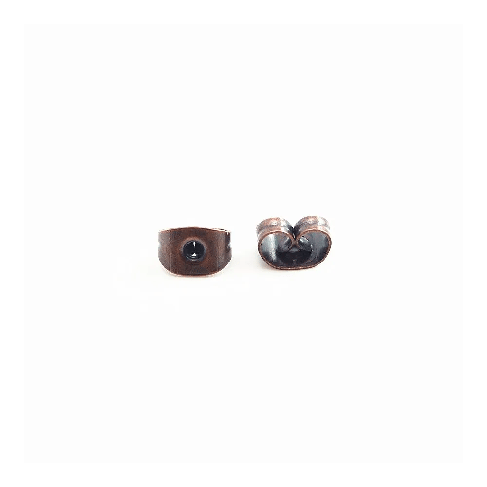 Poussette clou d'oreilles cuivre 6x4mm x 12pcs