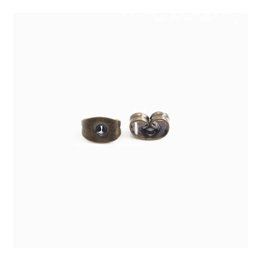 Poussette Earwires  bronze tone x 6x4mm x 12pcs