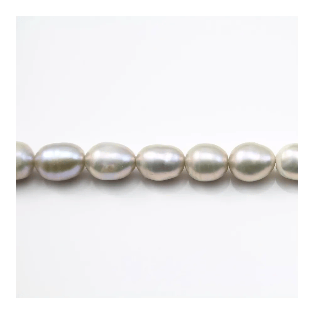 Perle de culture d'eau douce grise, olive, 5.5-6.5mm x 38cm