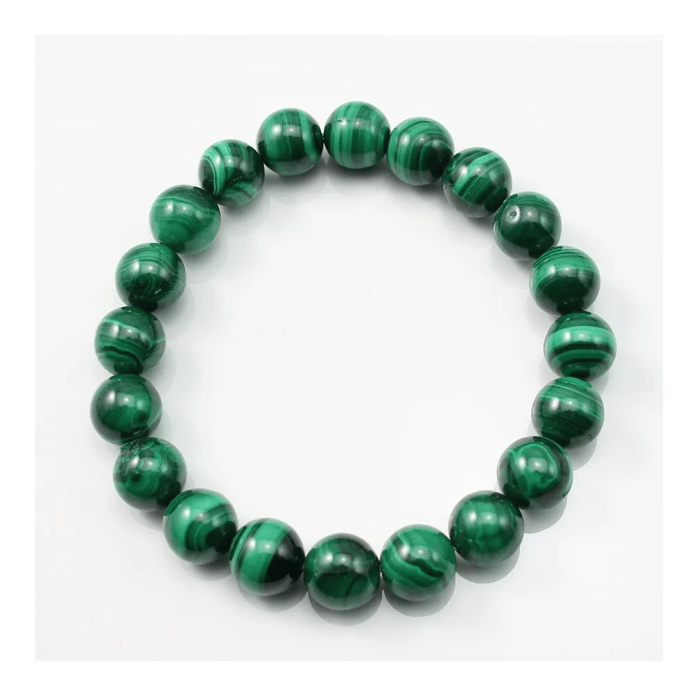 Bracelet malachite ronde 10mm