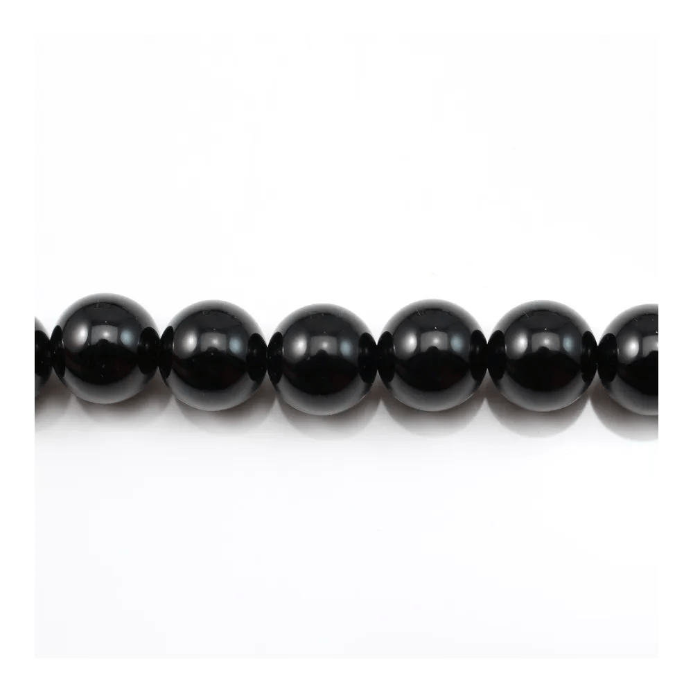 Onyx noir, ronde, 12mm x 40cm