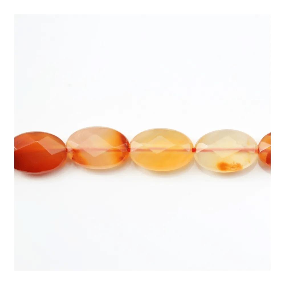 Cornaline Ovale Facette 10x14mm x 40cm