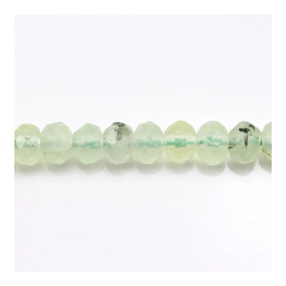 Préhnite Rondelle Facette 4x6mm x 40cm