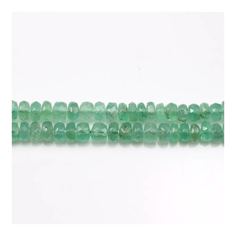 Emeraudes rondelles facettées x 45cm