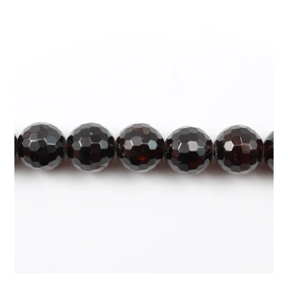 Grenat Rond Facette 12mm x 40cm
