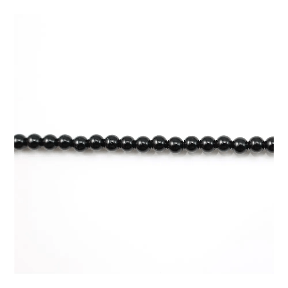 Onyx noir, ronde, 3mm x 40cm