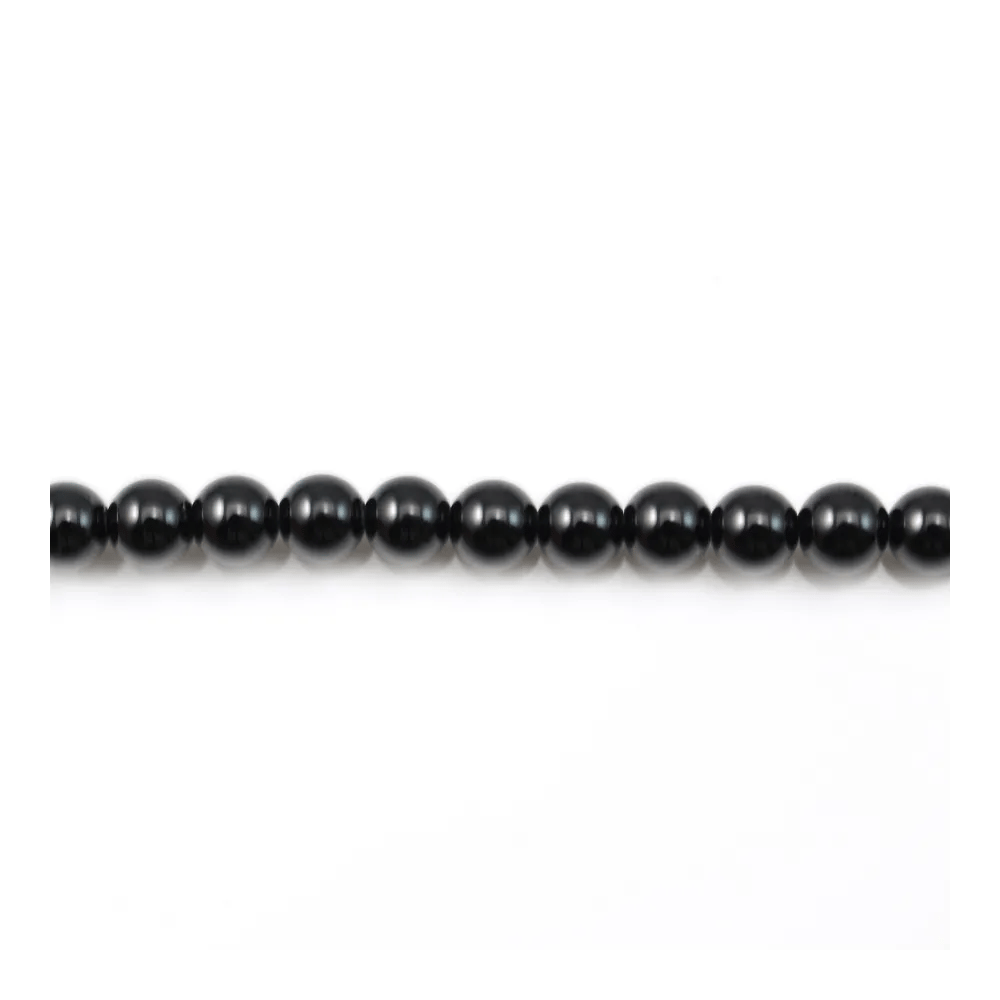 Onyx noir, ronde, 4mm x 40cm