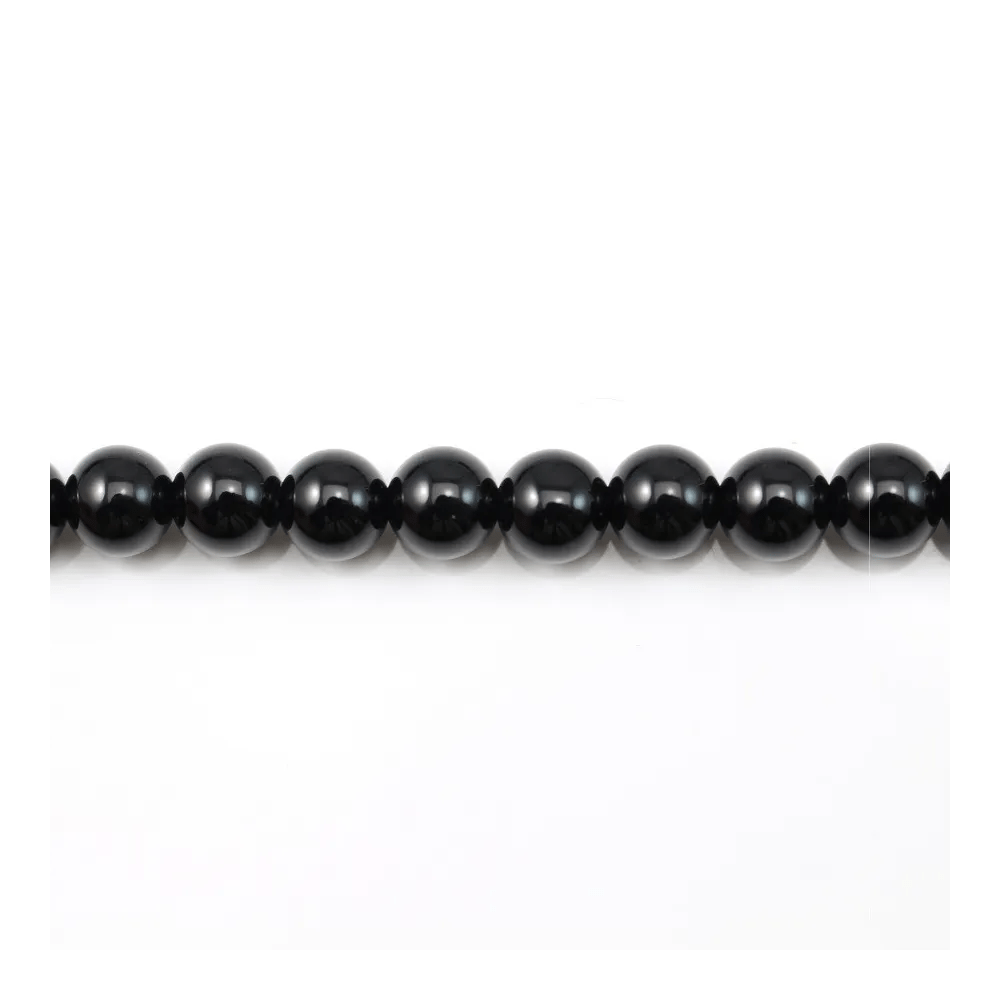 Onyx noir, ronde, 6mm x 40cm