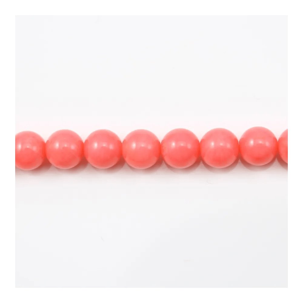 Bambou mer teinté orange Rond  6mm x 40cm 