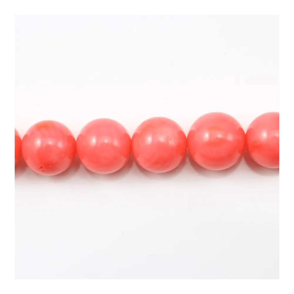 Bambou mer teinté orange Rond  8mm x 40cm 