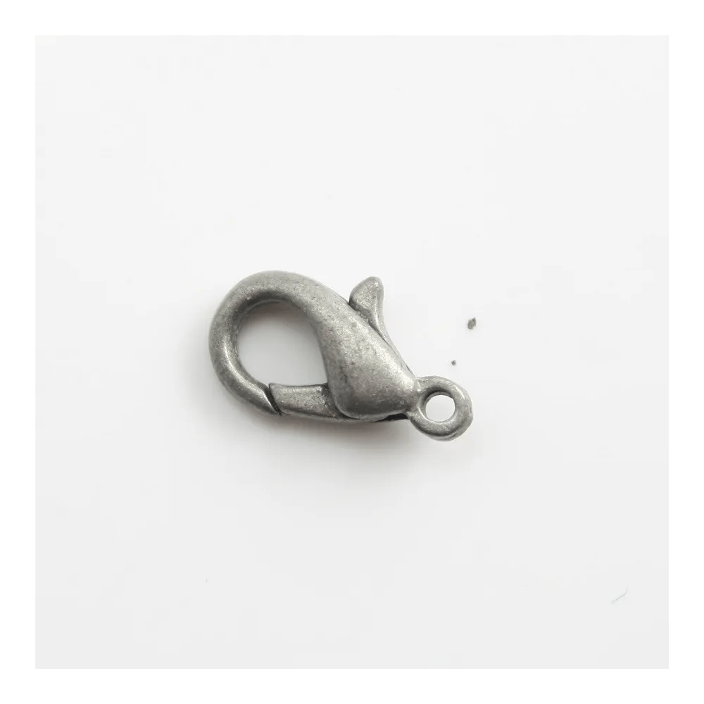 Fermoir mousqueton ,noir matte, 11.7mm x 1pc