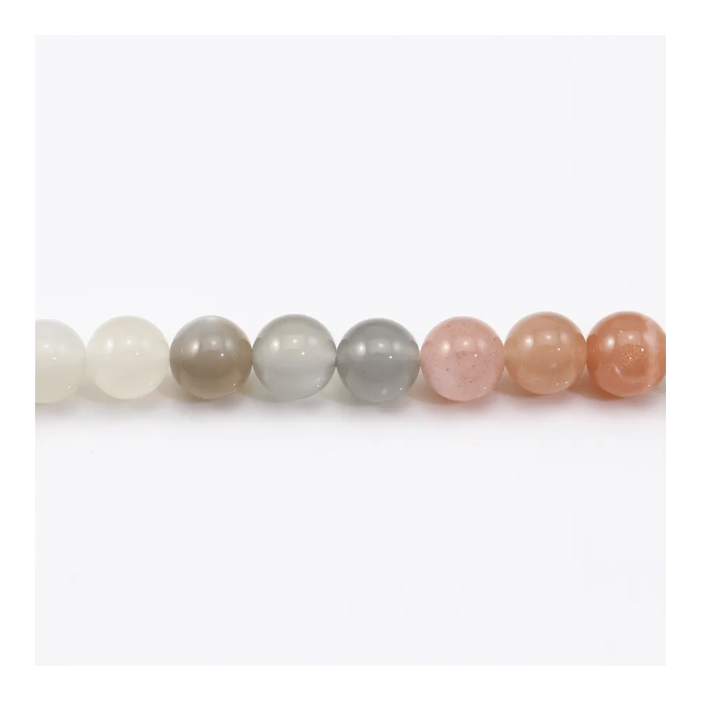 Pierre Lune Multicolore Ronde 8mm x 40cm