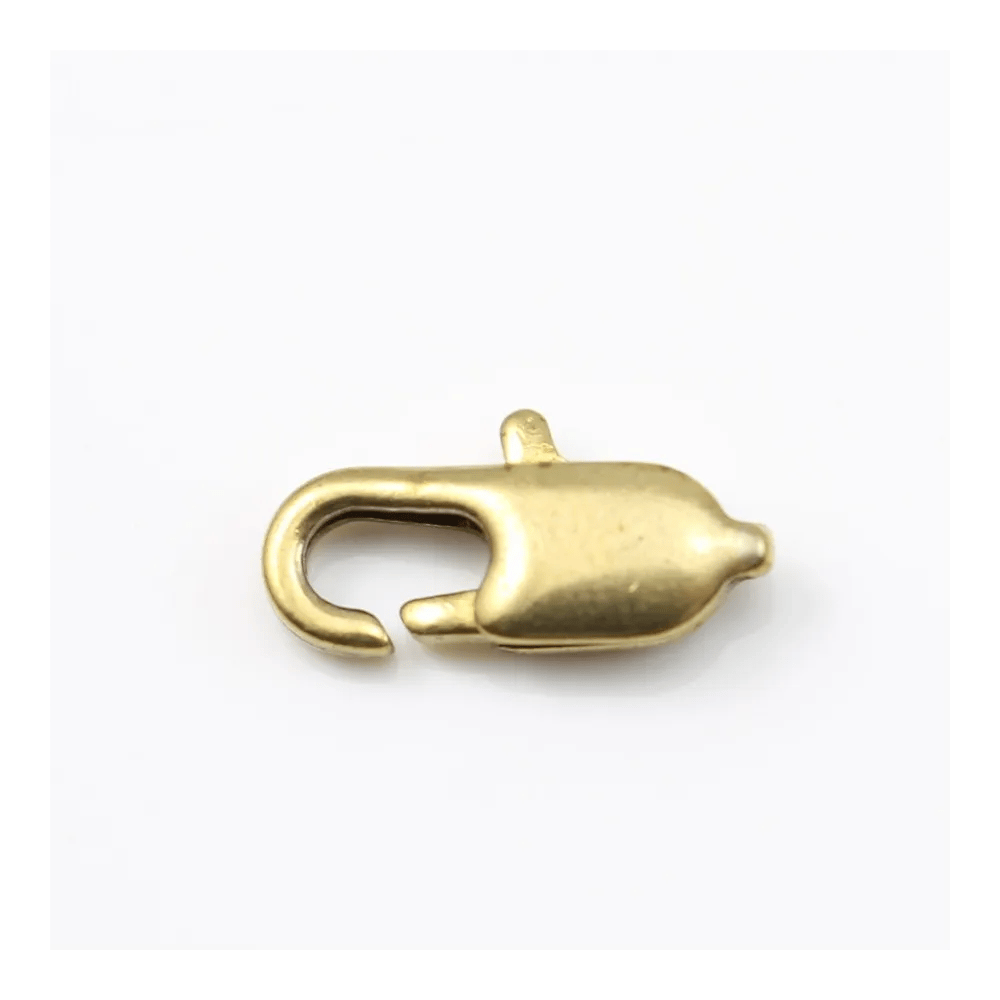 Fermoir mousqueton en laiton brut 5x12mm x 1pc