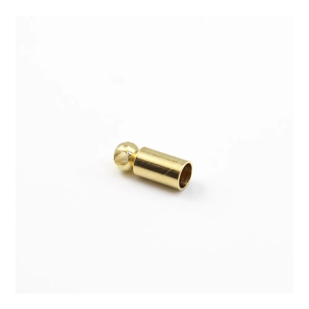 Embouts pour cordon 4mm en laiton brut x100pcs