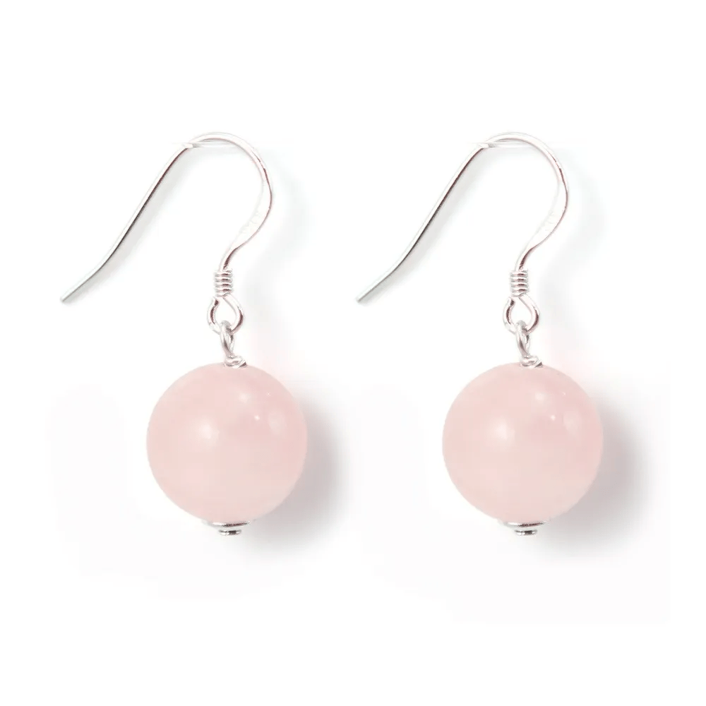 BO Pendant 1 Boule Quartz Rose