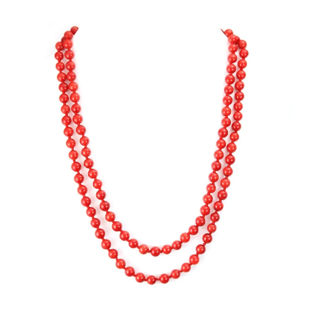 Red Tinted Bamboo Sea Necklace Ombeline