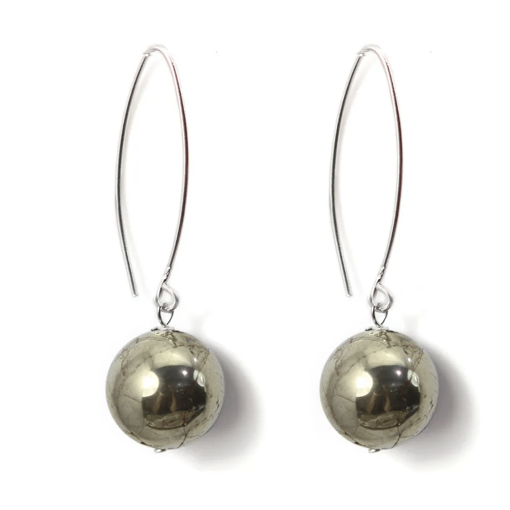 Boucles d'oreilles argent 925 pyrite 12mm x 2pcs 