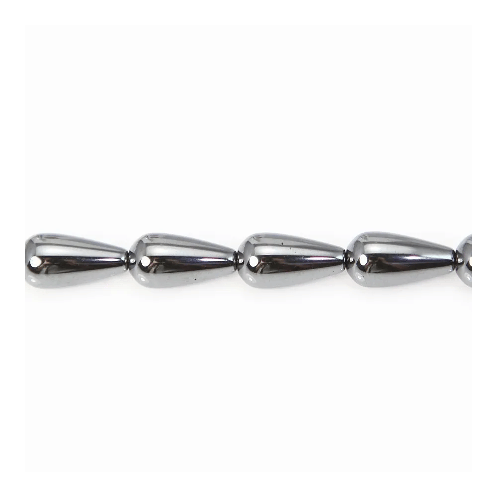 Hématite goutte 8x16mm x 40cm 