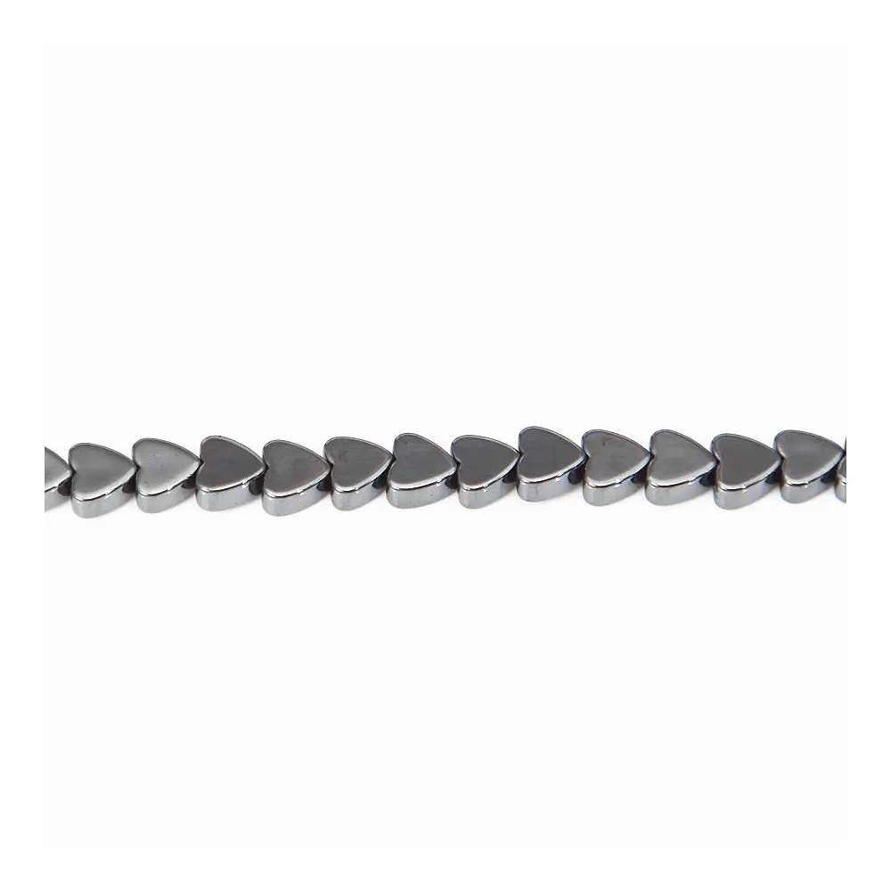 Hématite coeur 4mm x 40cm 