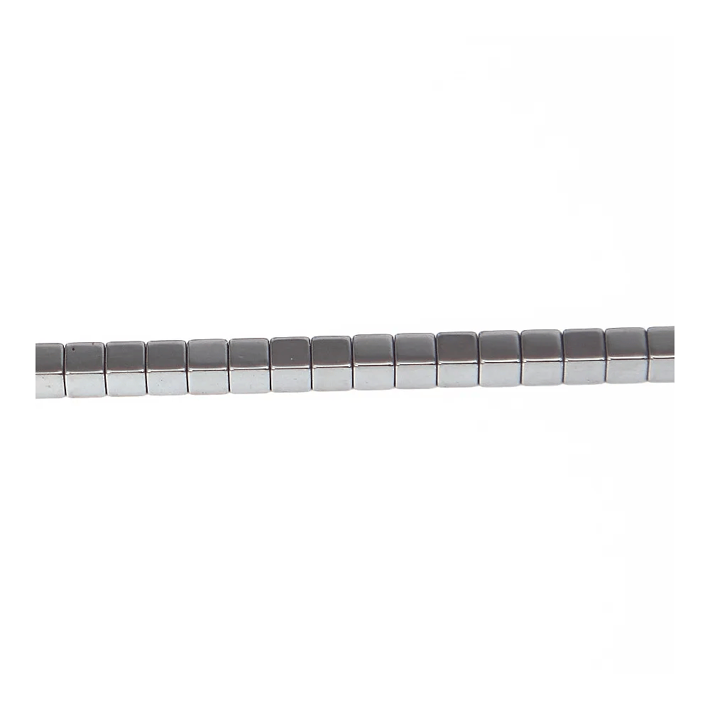 Hématite cube carré 3mm x 40cm 