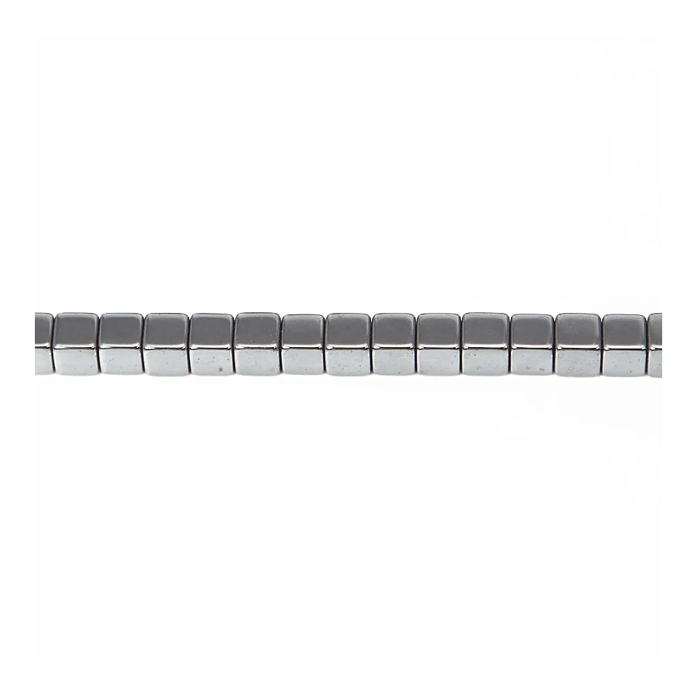 Hematite cubic square 4mm x 40cm