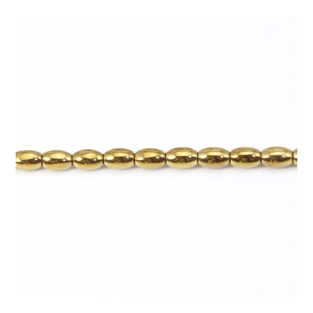 Hématite dorée tonnelet 4x6mm x 40cm 