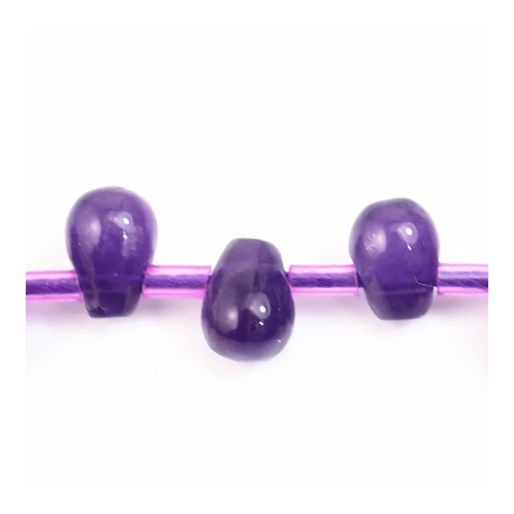 Améthyste goutte plate 4x7mm x 40cm (53pcs)
