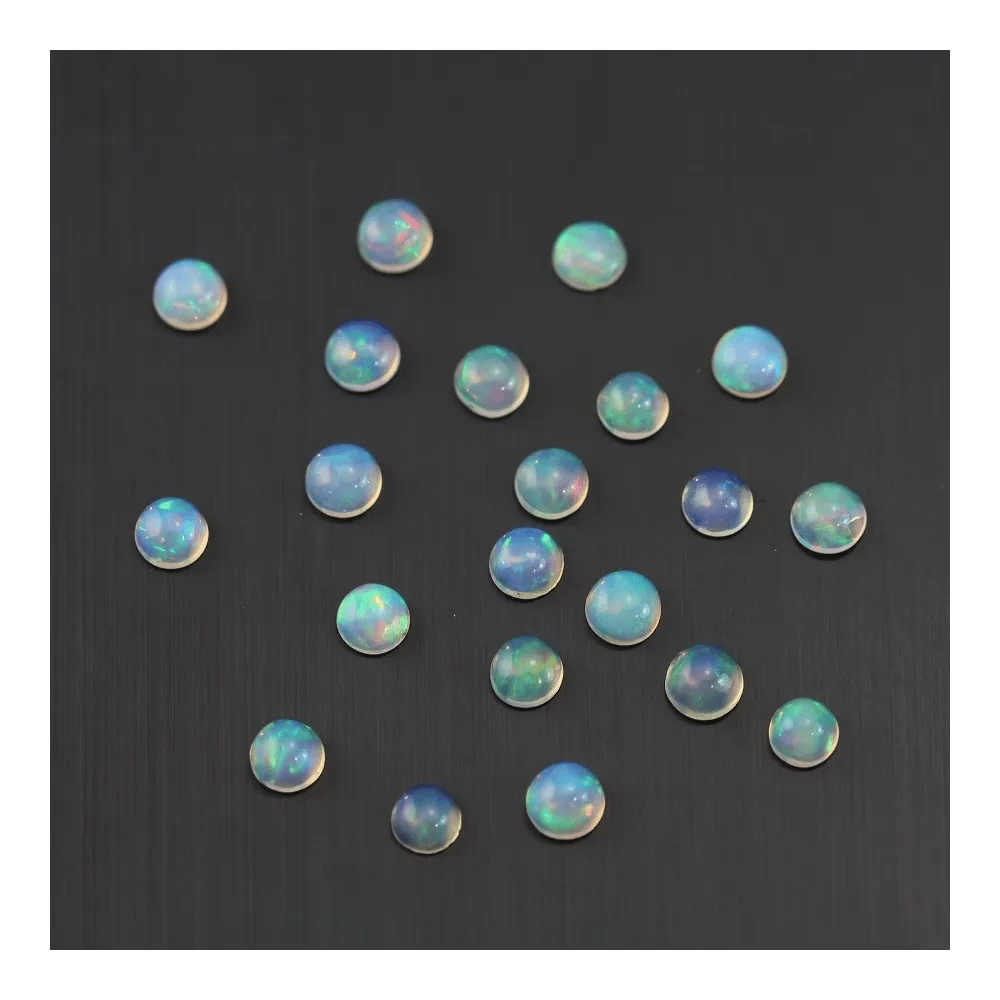 Cabochon opale ethiopian ronde 4mm x 1pc