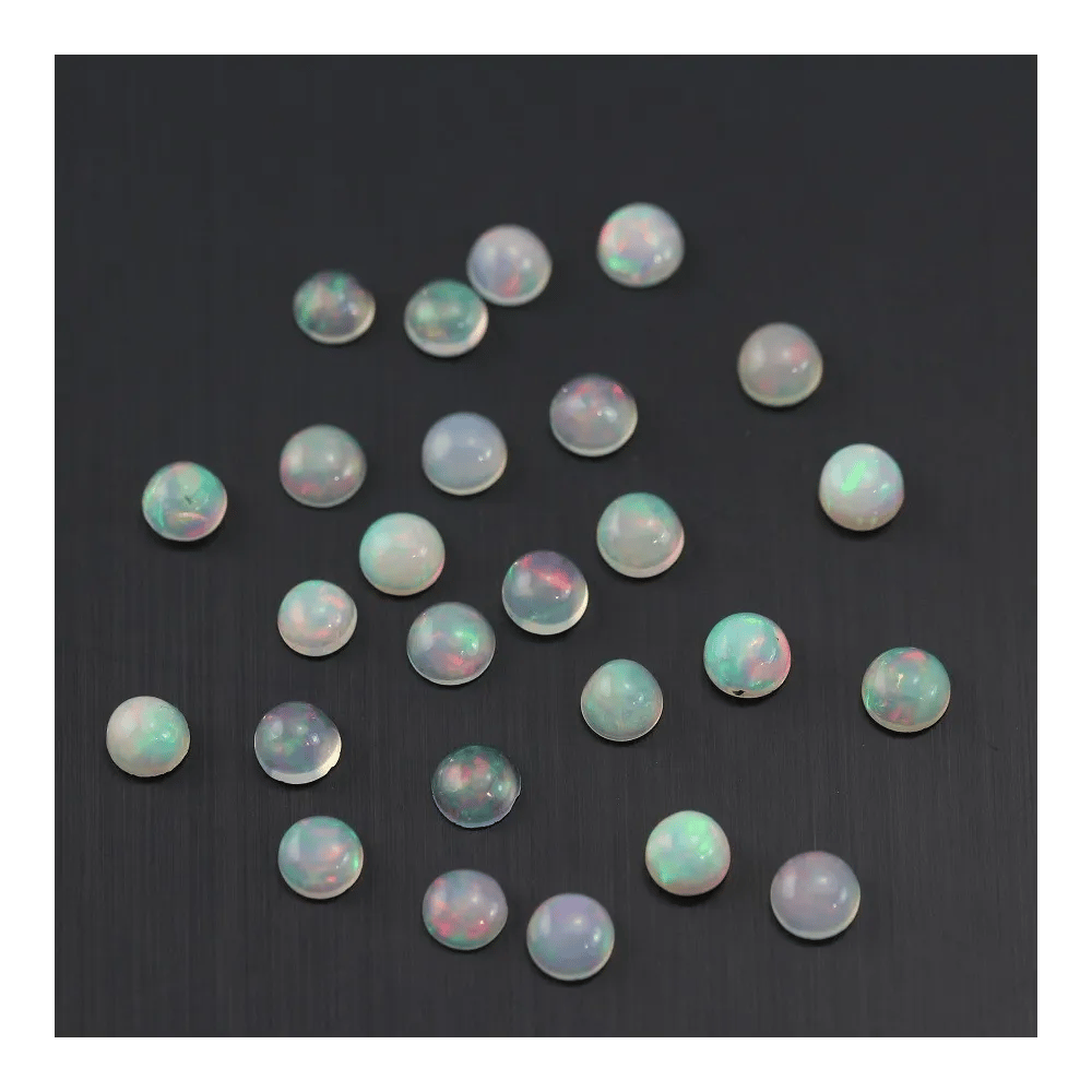 Cabochon opale ethiopian ronde 4mm x 1pc
