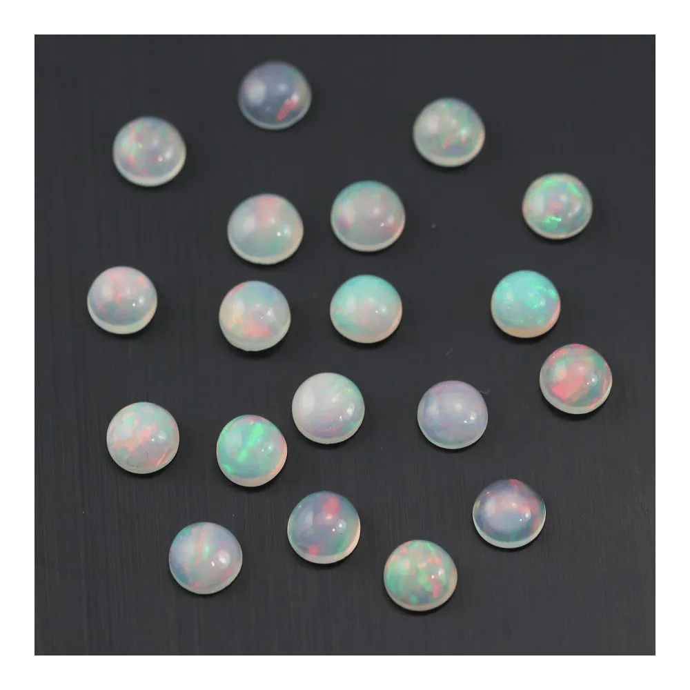 Cabochon opale ethiopian ronde 6mm x 1pc