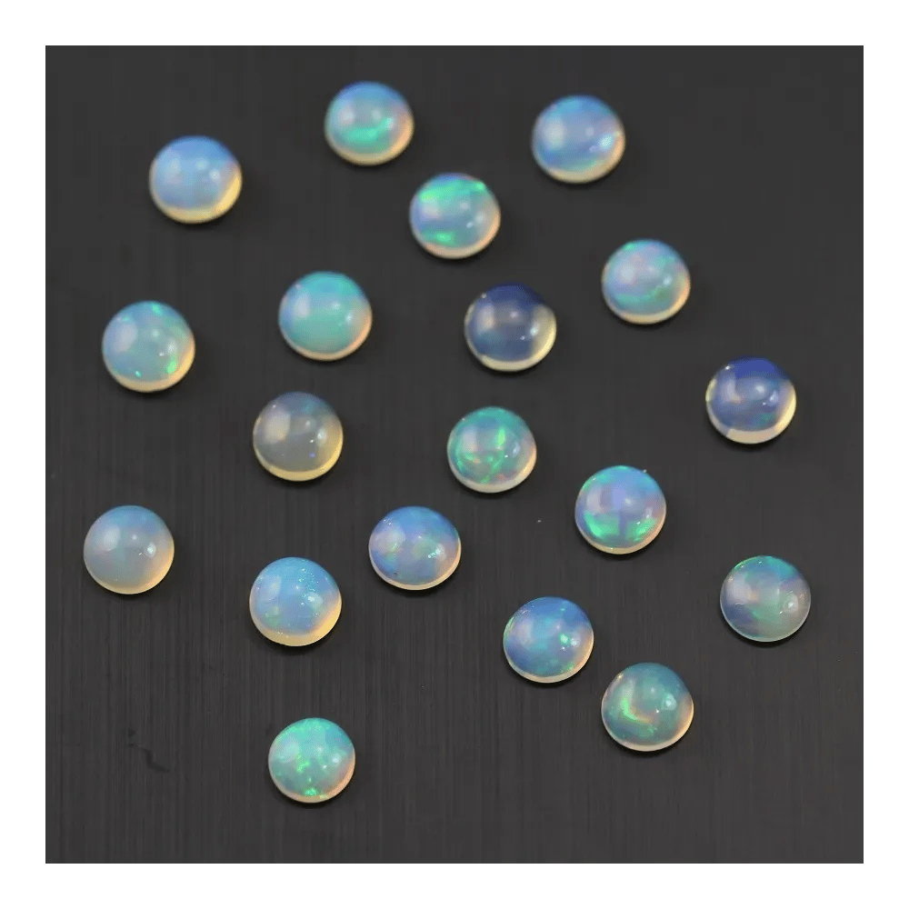 Cabochon opale ethiopian ronde 6mm x 1pc