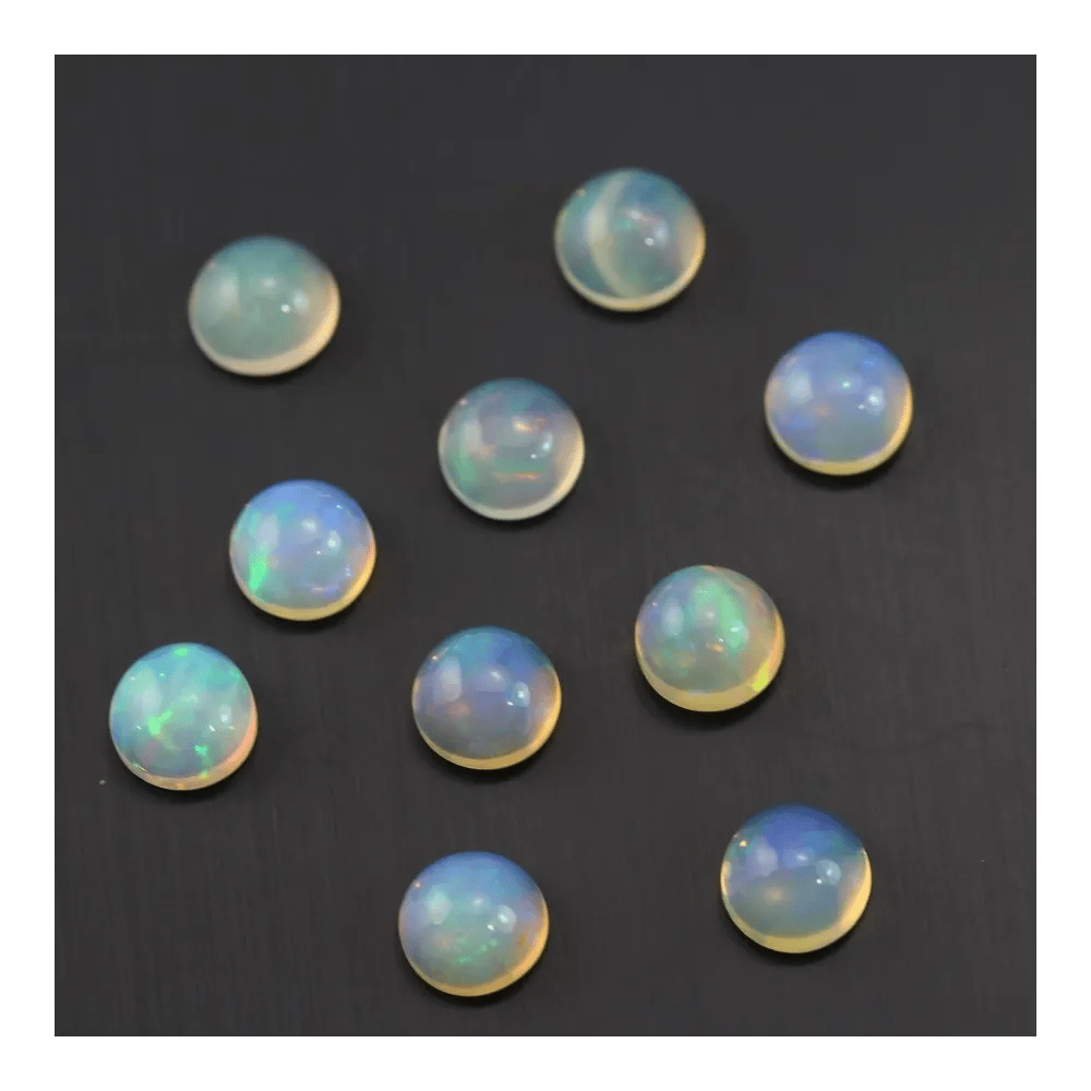 Cabochon opale ethiopian ronde 7mm x 1pc