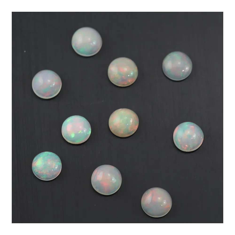 Cabochon opale ethiopian ronde 7mm x 1pc
