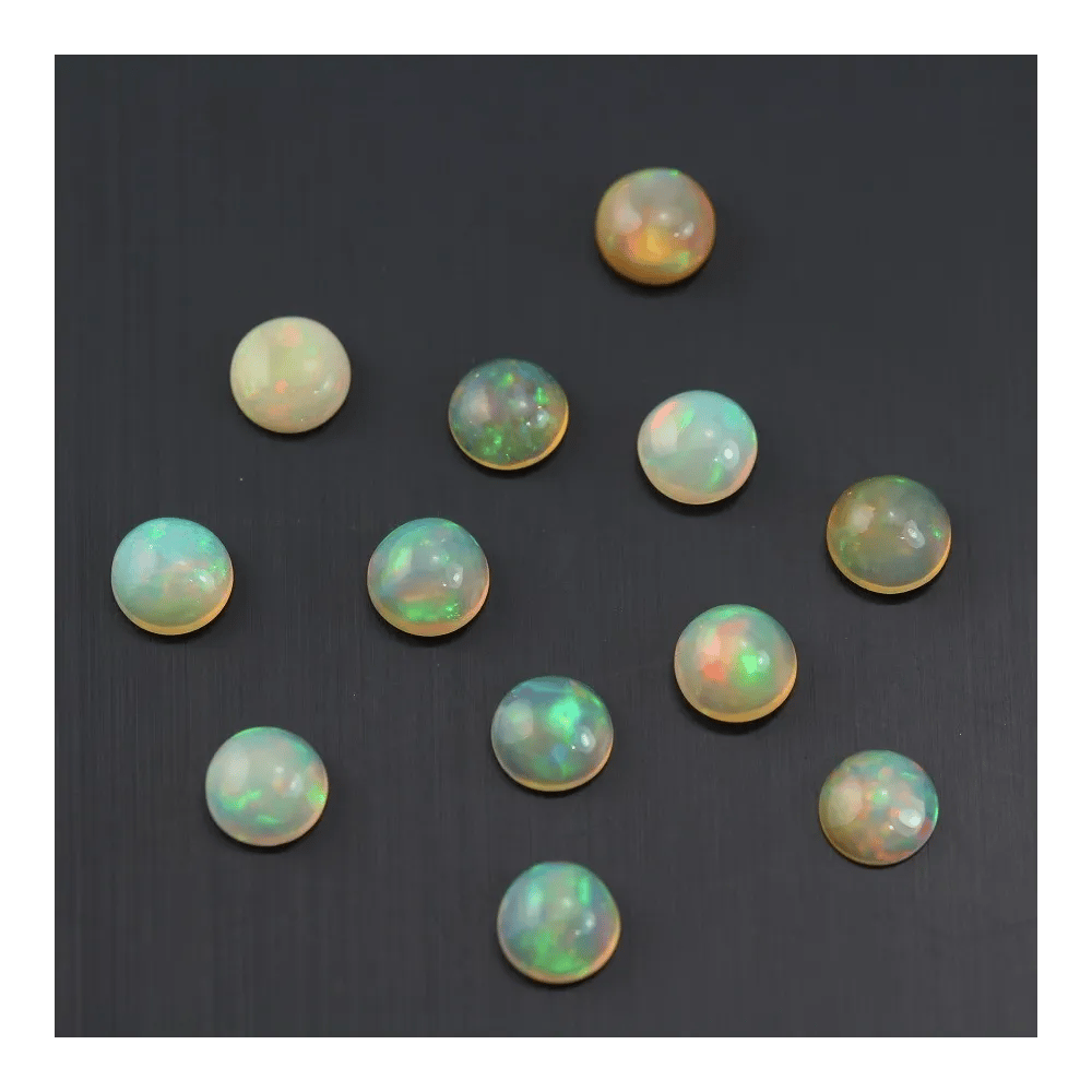 Cabochon opale ethiopian ronde 7mm x 1pc