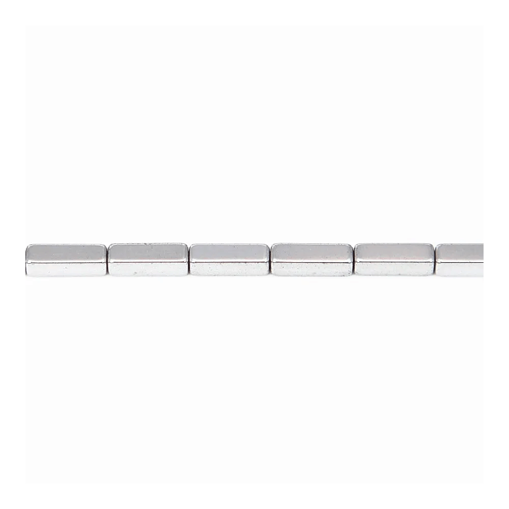 Hématite argenté cube rectangle 3x9mm x 40cm 