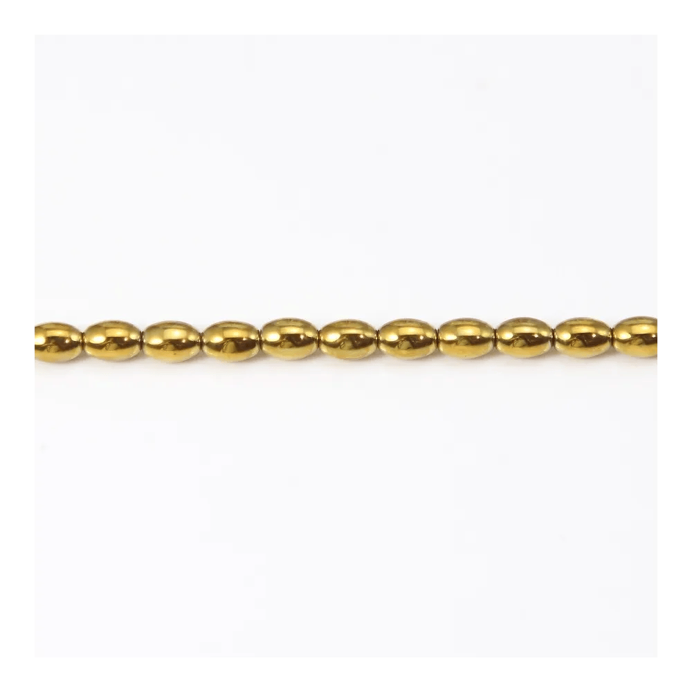 Hématite tonnelet argenté 3x5mm x 10pcs
