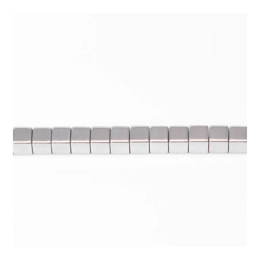 Hématite argenté cube carré 3mm x 20pcs
