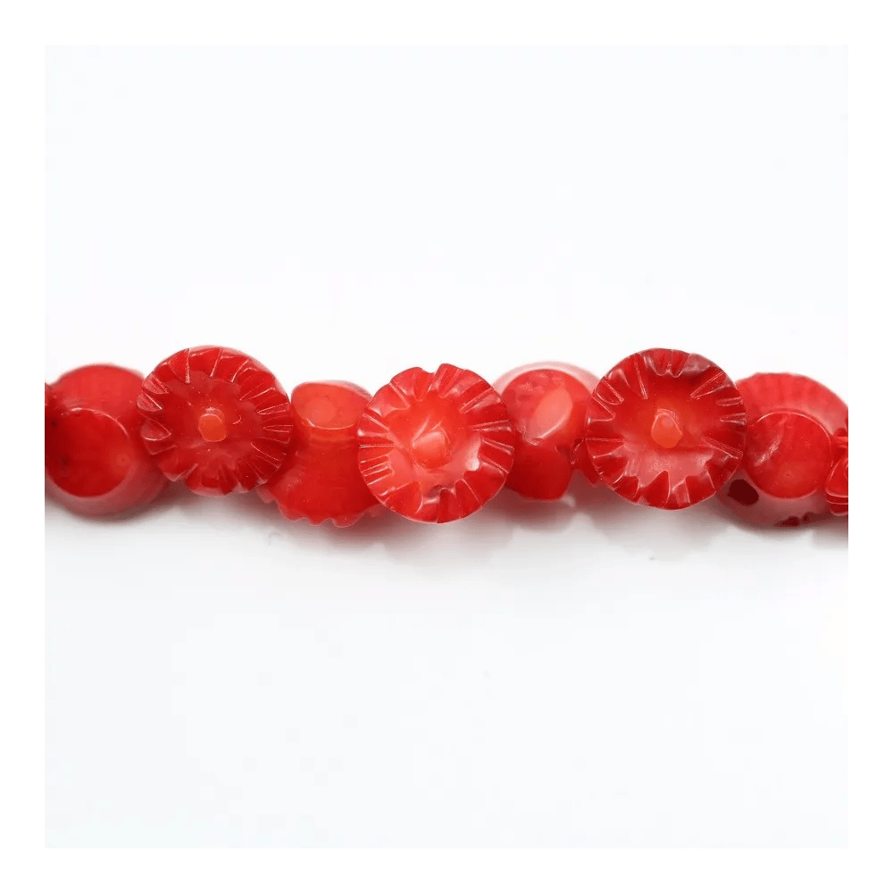 Red colored Flower sea bamboo 8mm x 40cm 