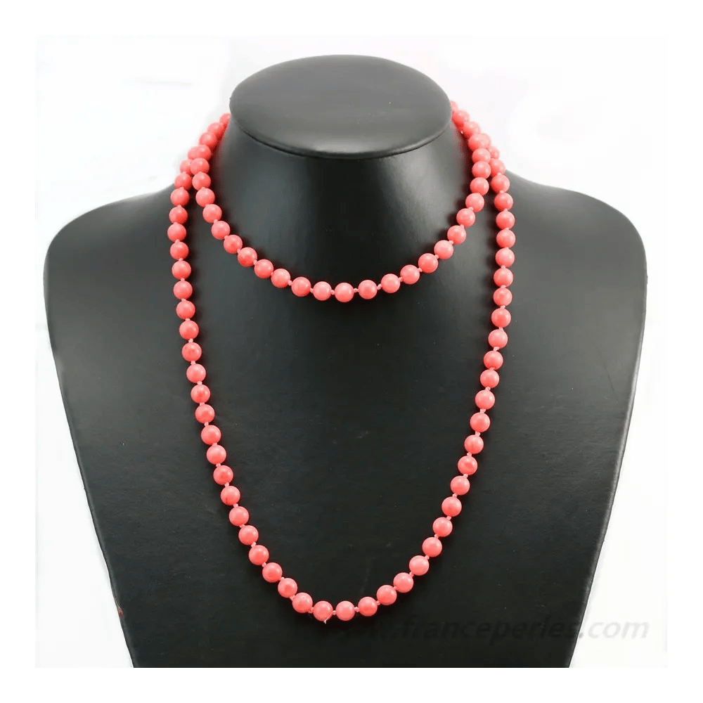 Sautoir Orianne Bamboo Mer Teinte Rose