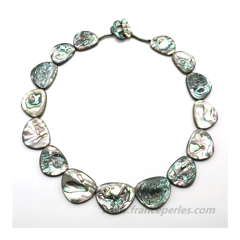 Simple gray baroque pearl necklace