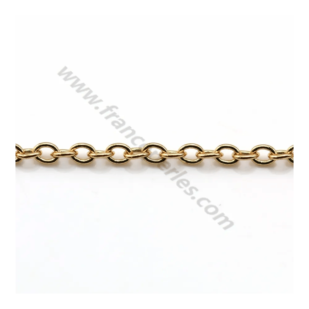 Chaîne ovale doré 1x1.5mm x 1M
