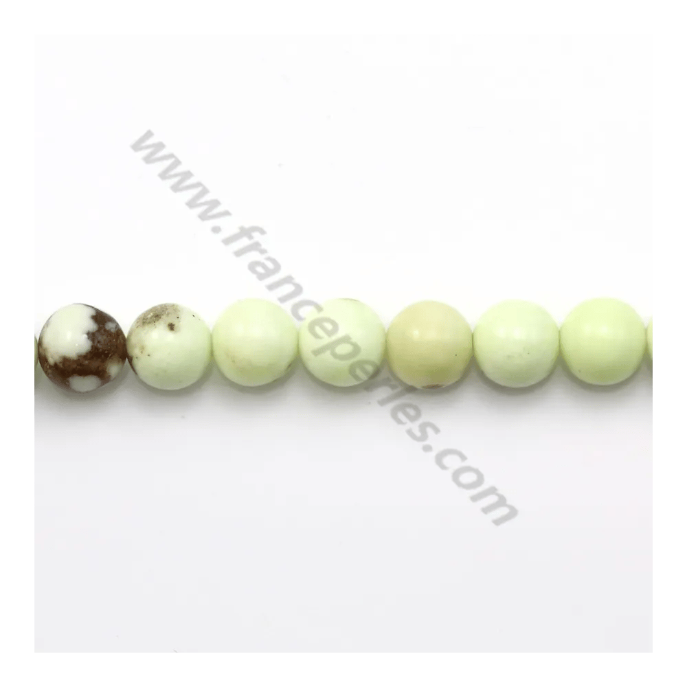 Lemon chrysoprase rond 6mm x 40cm