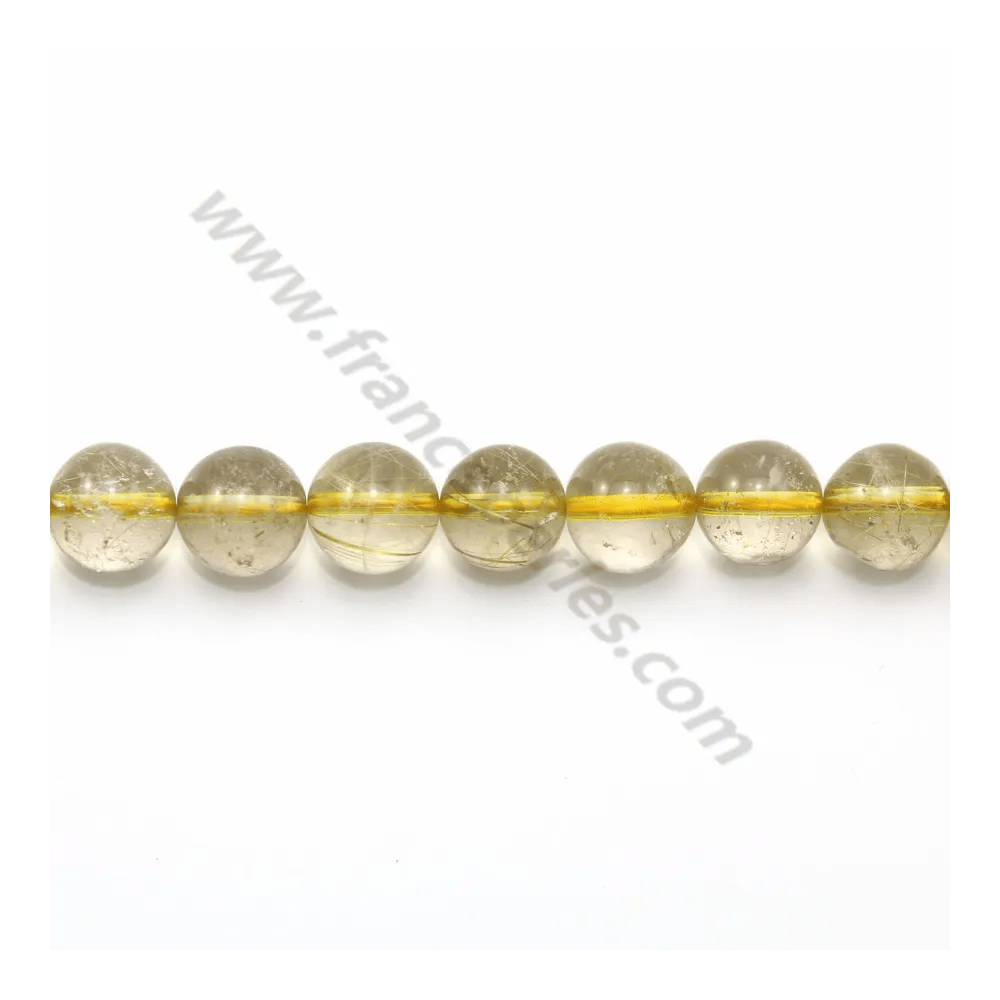 Quartz rutile ronde 8-8.5mm x 38cm